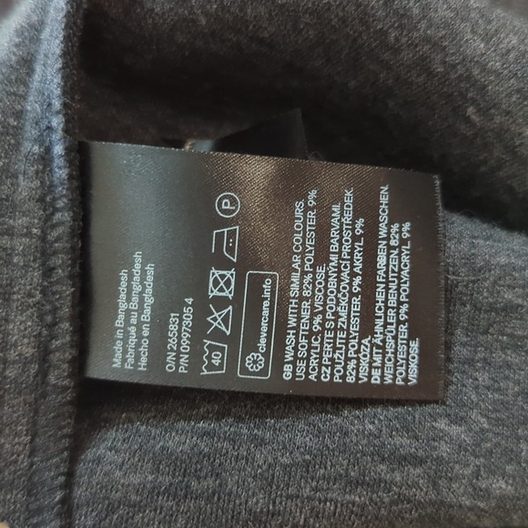 H&M Collar Button Down Fleece Shacket Jacket Gray XS hipster casual fall hiking - Picture 8 of 9